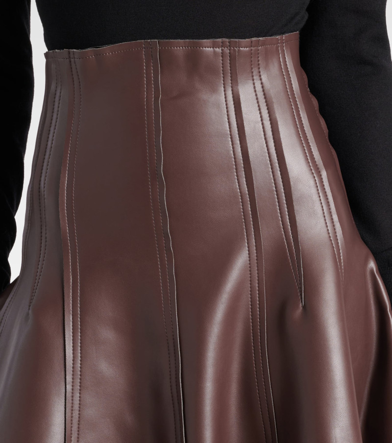 High-rise faux leather midi skirt 4