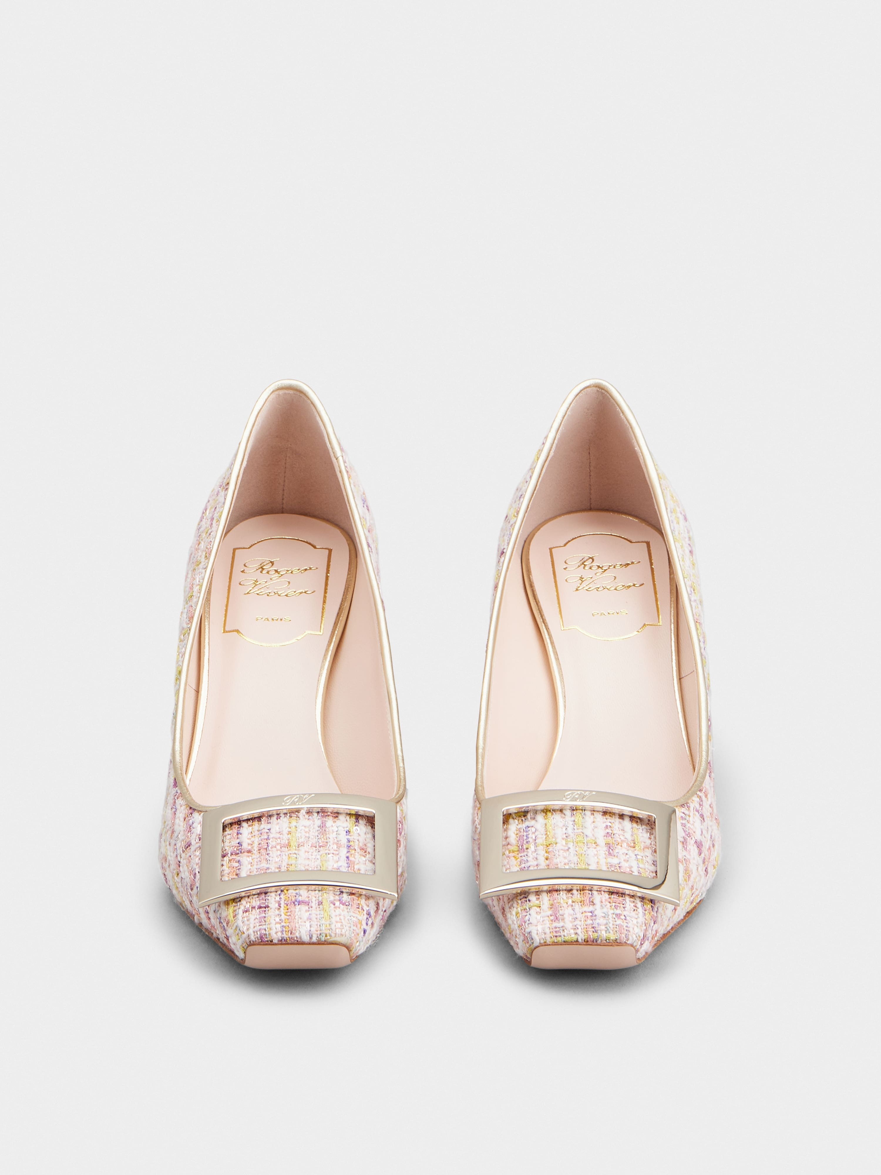 Trompette Metal Buckle Pumps in Fabric - 7