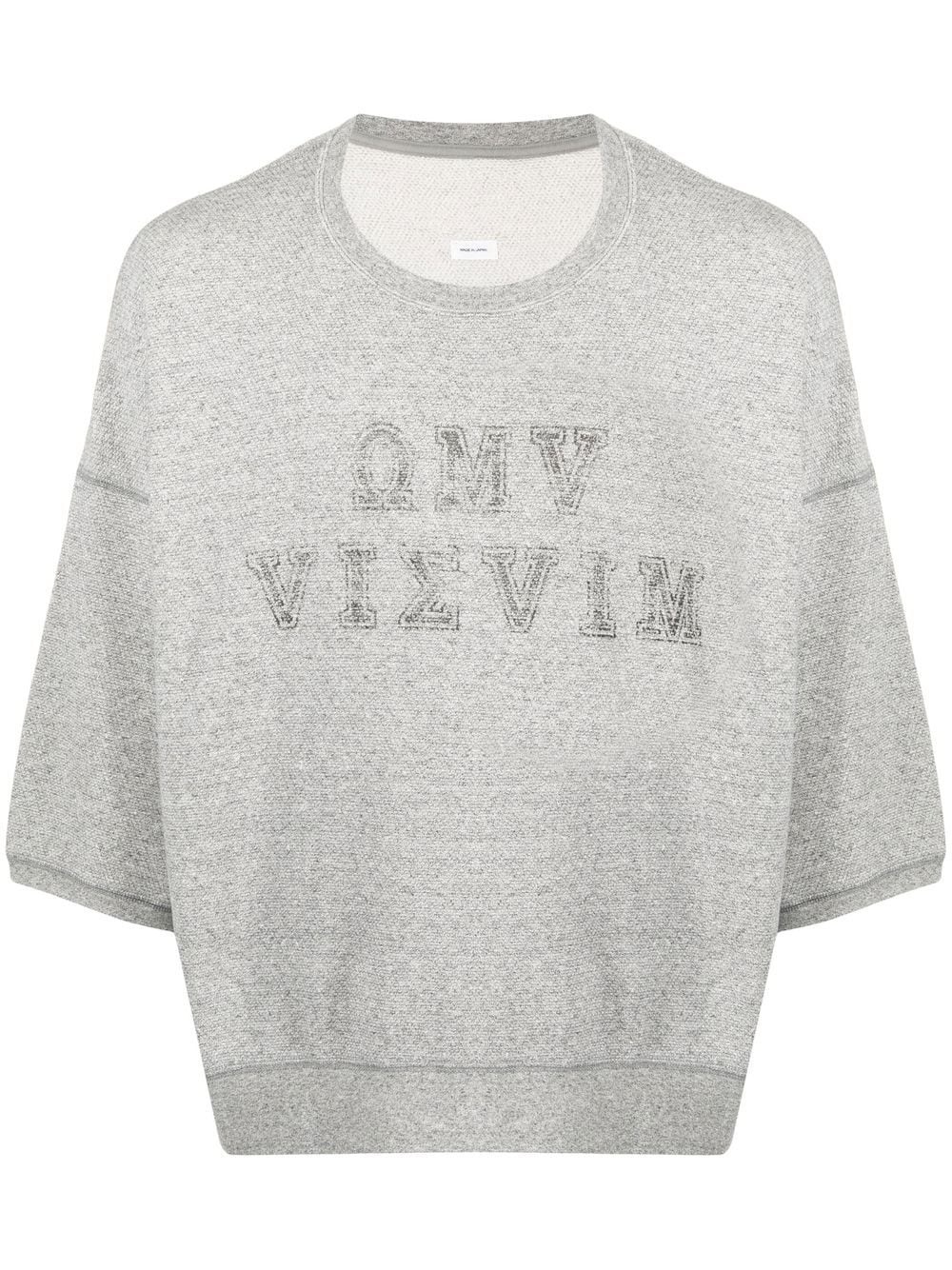 slogan-print short-sleeve sweatshirt - 1