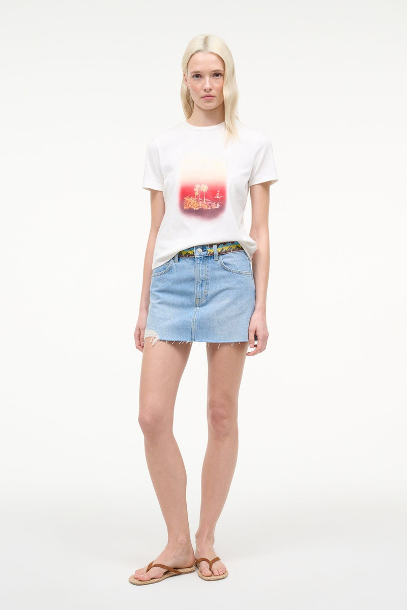 STAUD BECK MINI SKIRT SURFER BEADED 1