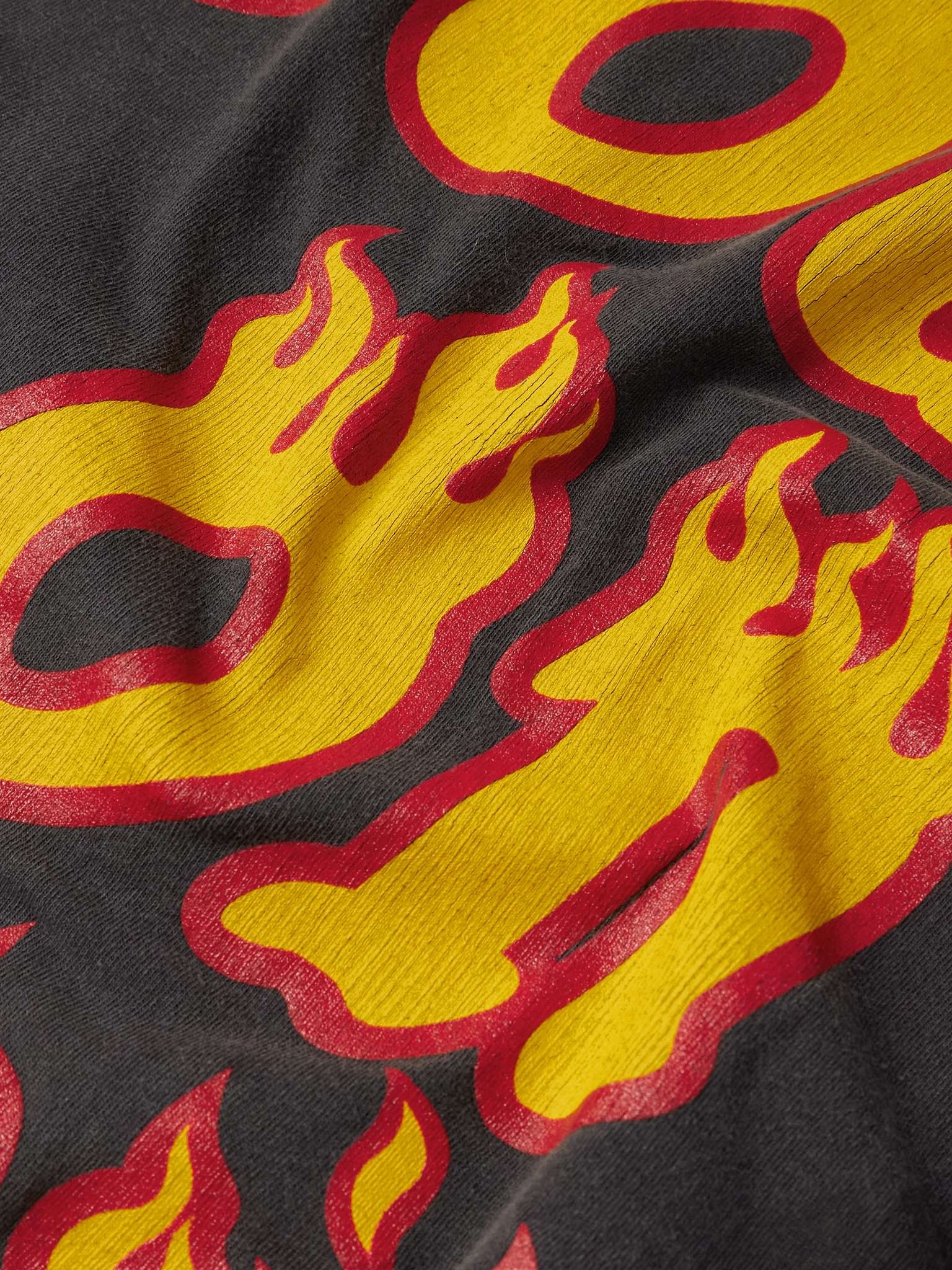 Soul On Fire Distressed Printed Cotton-Jersey T-Shirt - 4