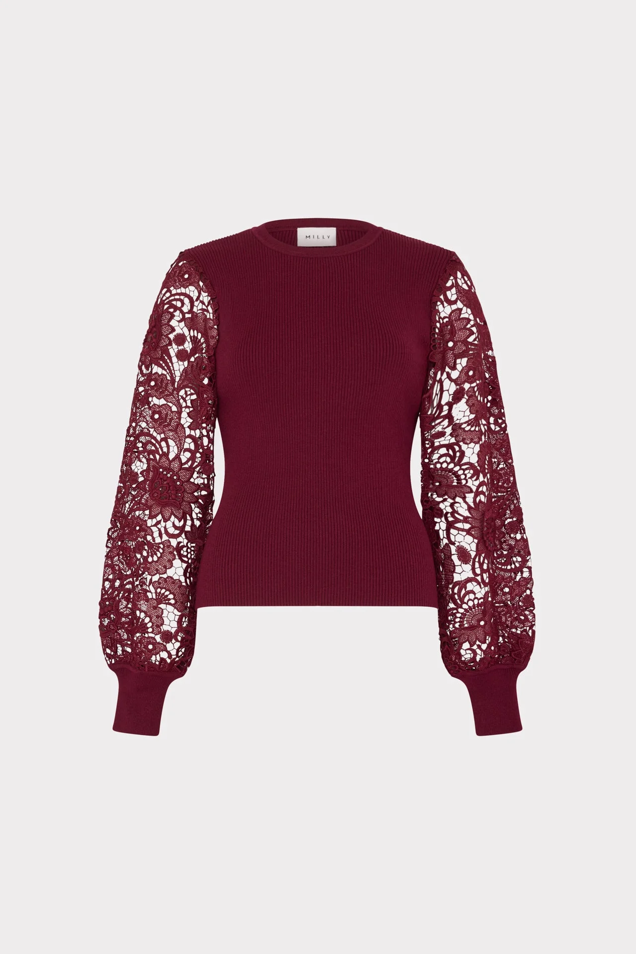 Josette Lace Sleeve Sweater - 1