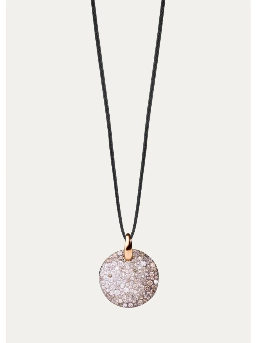 Sabbia 18K Rose Gold Brown Diamond Pendant - 1