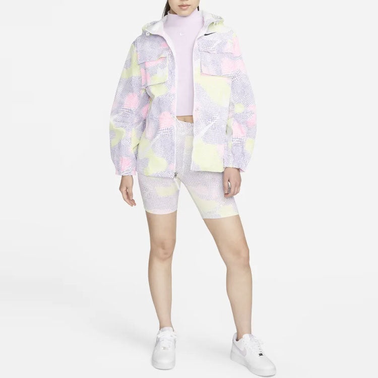 (WMNS) Nike x Serena Williams Design Crew Woven Jacket (Asia Sizing) 'Purple Yellow' DV8073-702 - 3