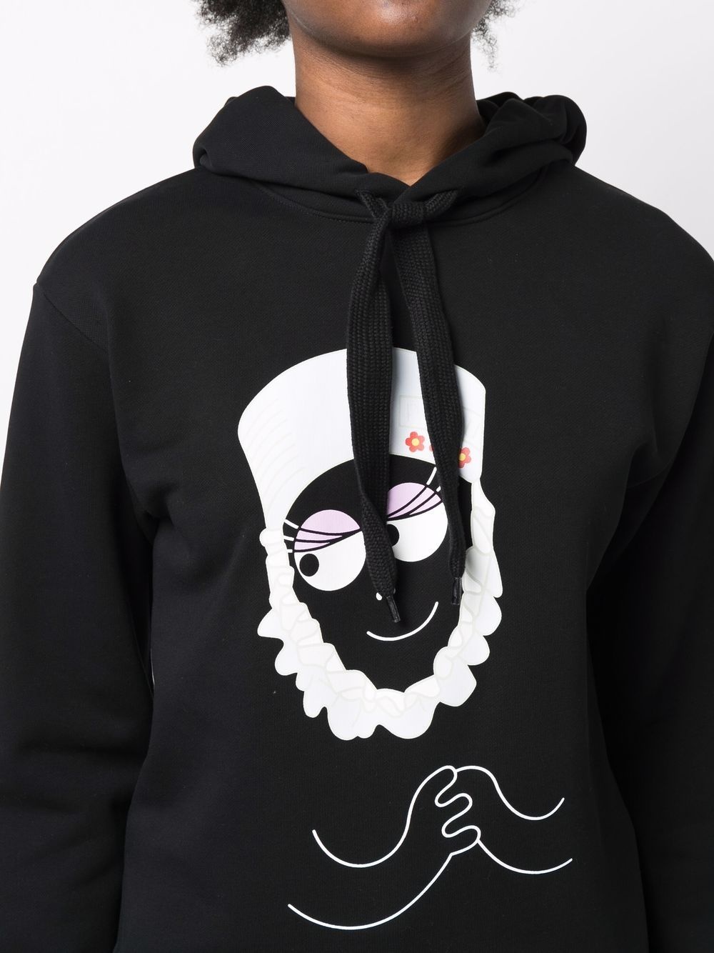 graphic-print cotton hoodie - 5