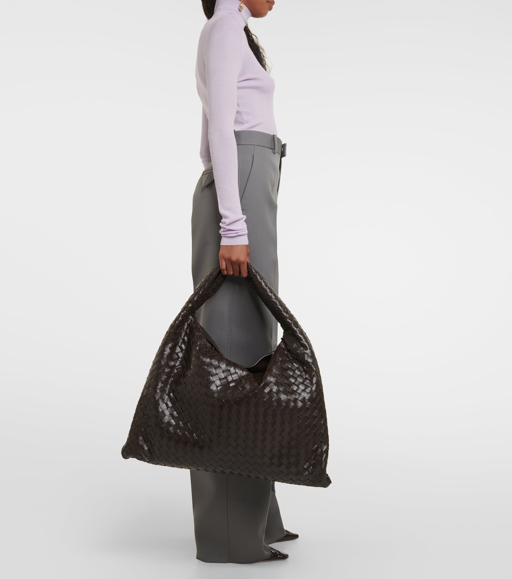 Hop Large leather tote bag - 5