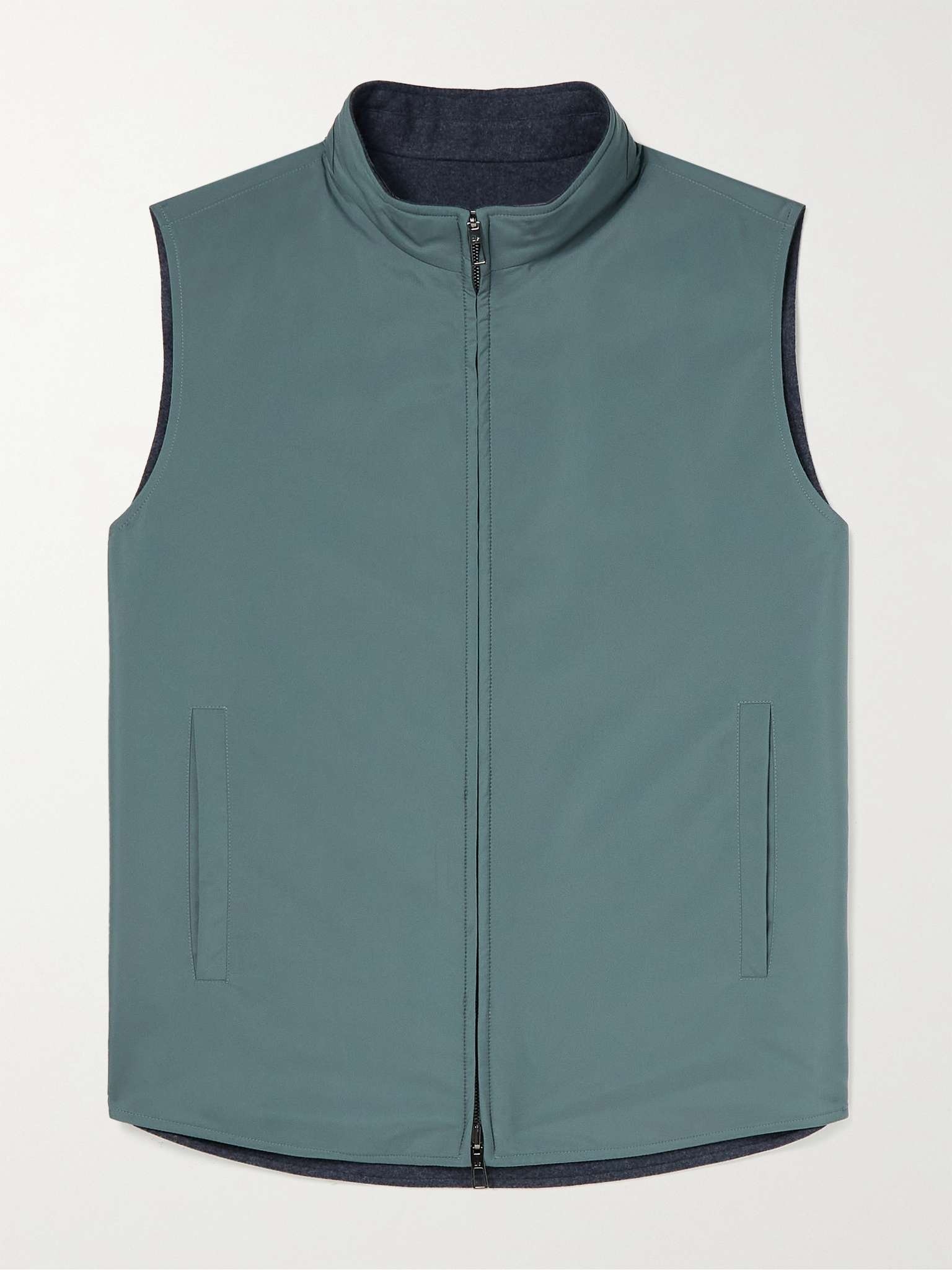 Marlin Reversible Tech-Jersey and Virgin Wool and Cashmere-Blend Gilet - 1