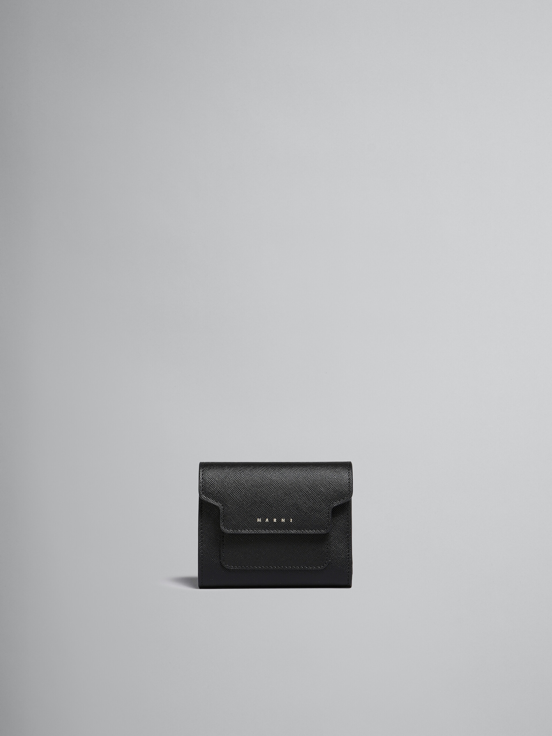 BLACK SAFFIANO LEATHER WALLET - 1