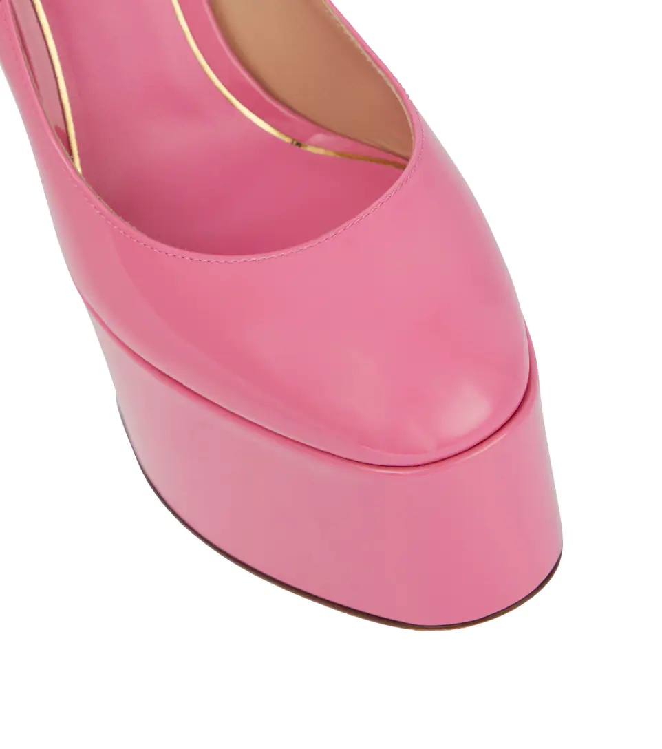 Tan-Go patent leather platform pumps - 6