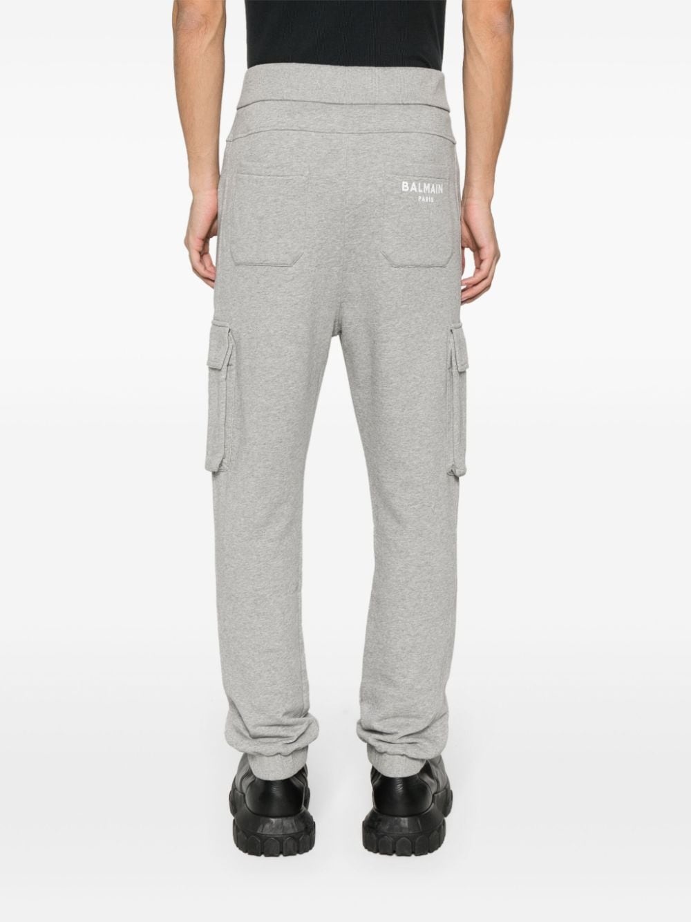logo-print cotton track pants - 4