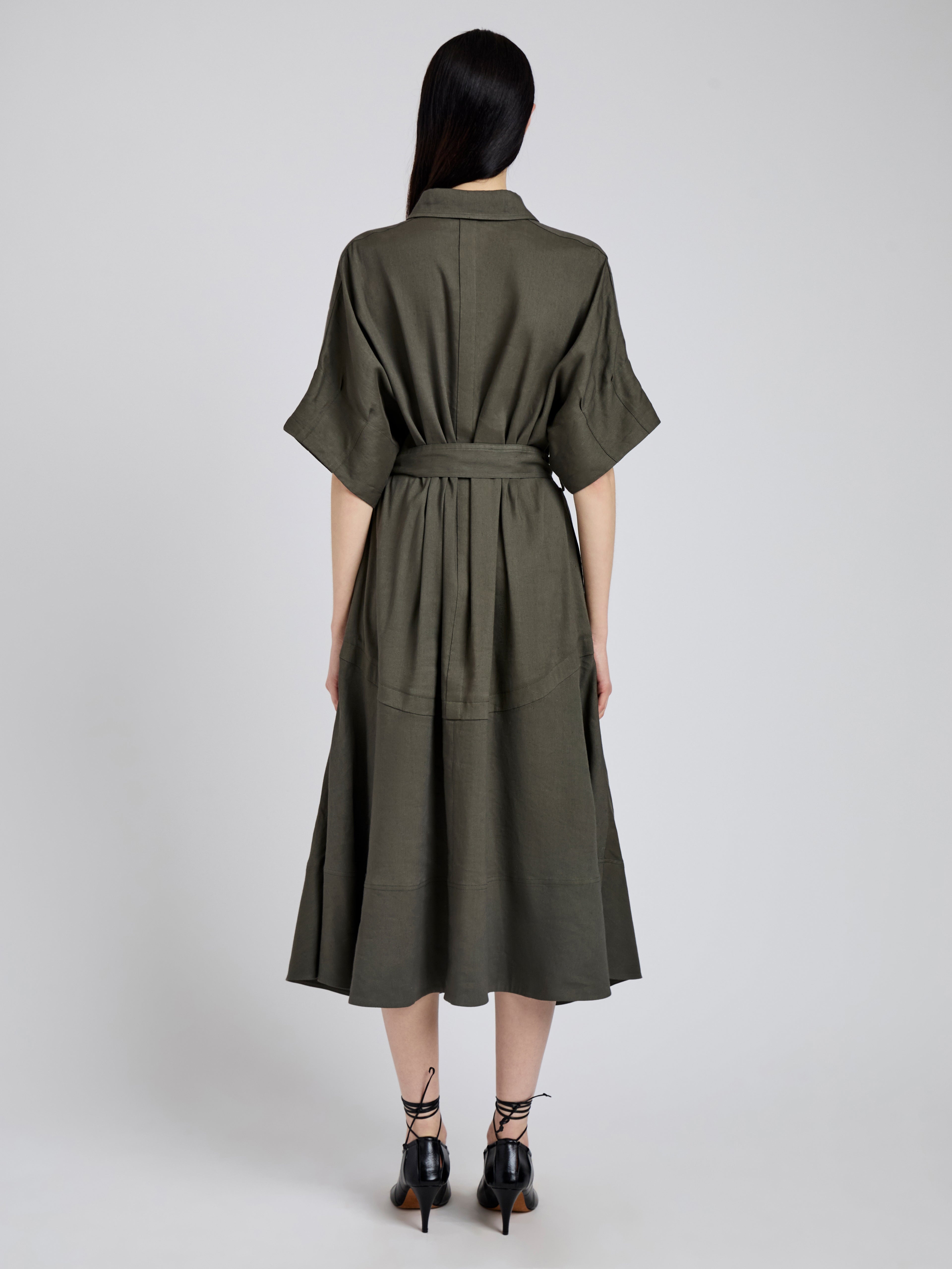 Scottie Dress in Eco Stretch Linen Viscose - 4