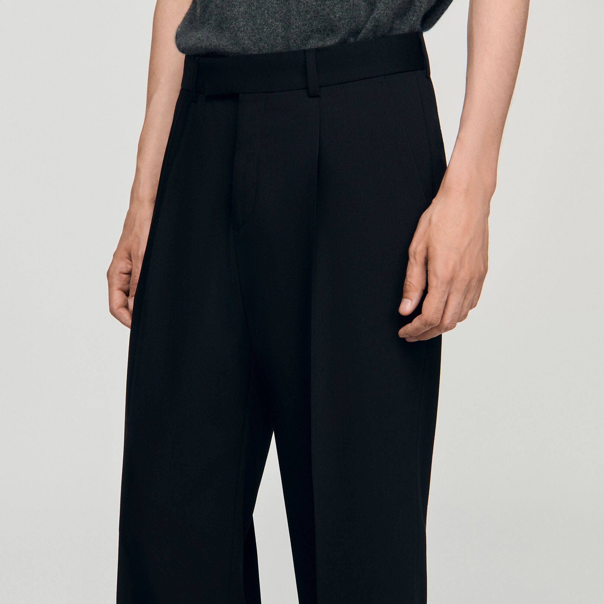 WIDE-LEG TROUSERS WITH PLEATS - 3