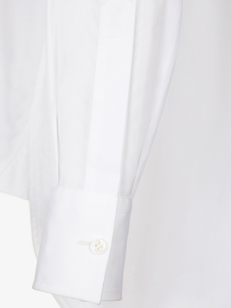 Shirt in poplin with pleated scarf collar 11
