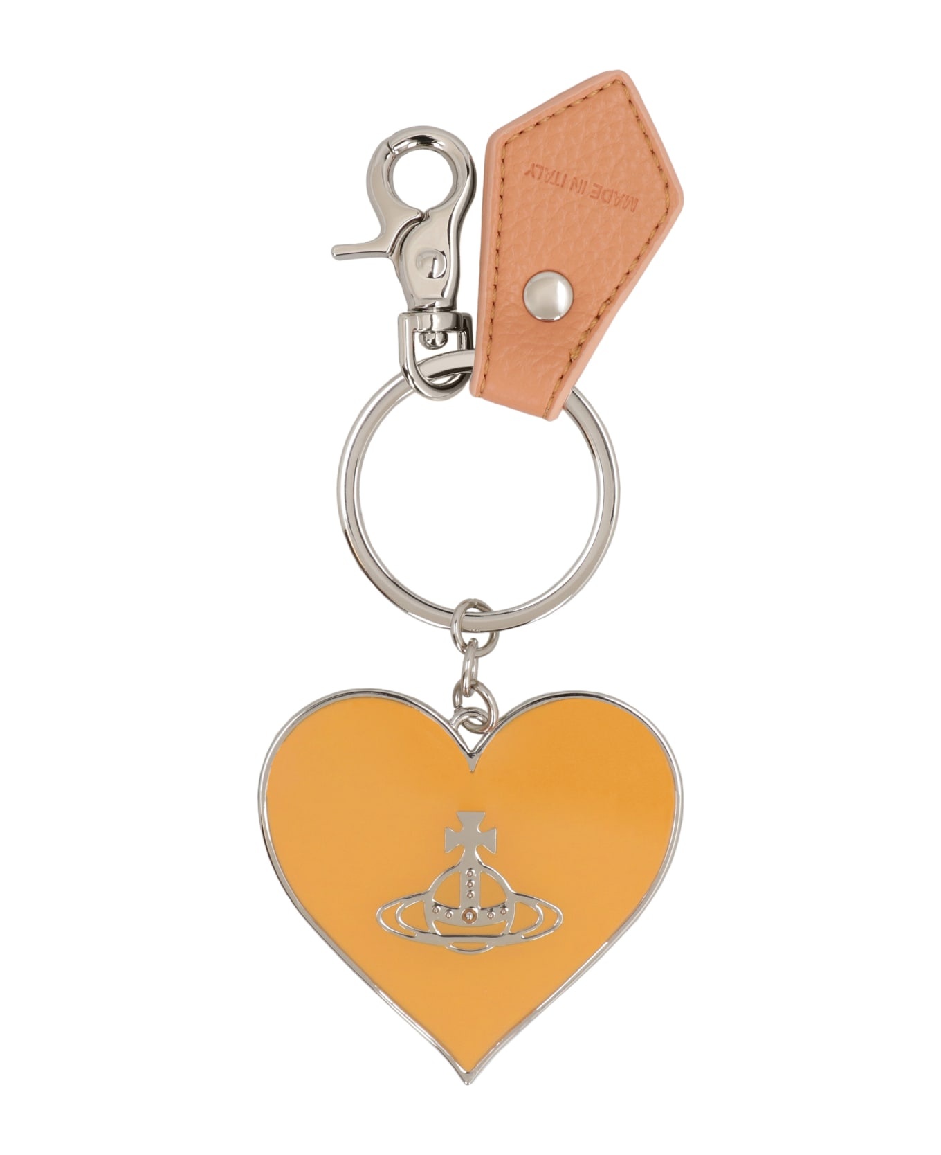 ★Vivienne Westwood★ Mirror Heart ORB 8203011WU OM0014 N403 Vivienne Westwood Mirror Heart Orb Keyring | Red | FARFETCH