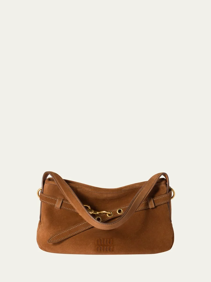 Aventure Medium Suede Shoulder Bag - 1