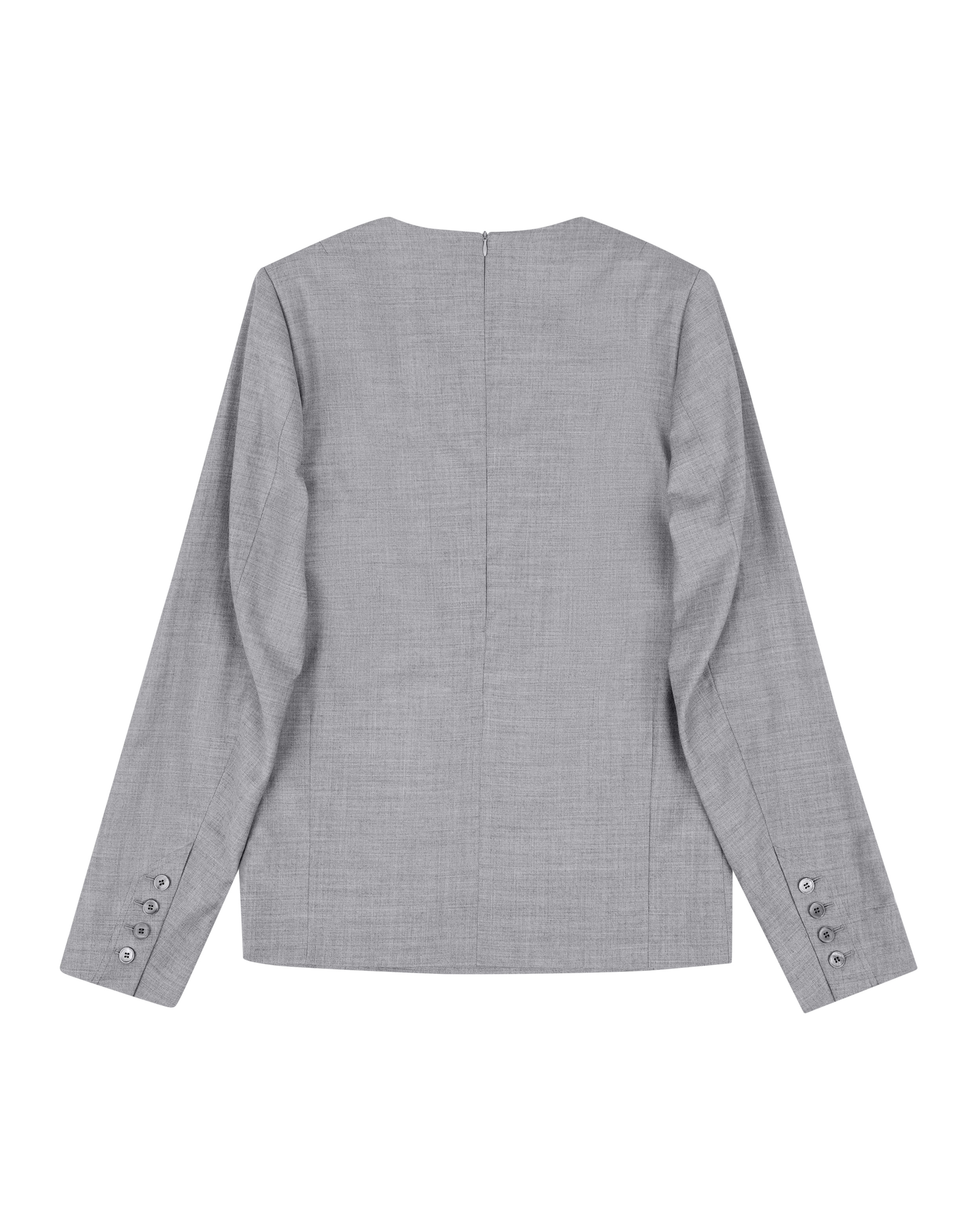 TAILORED TOP WARM GRAY - 2