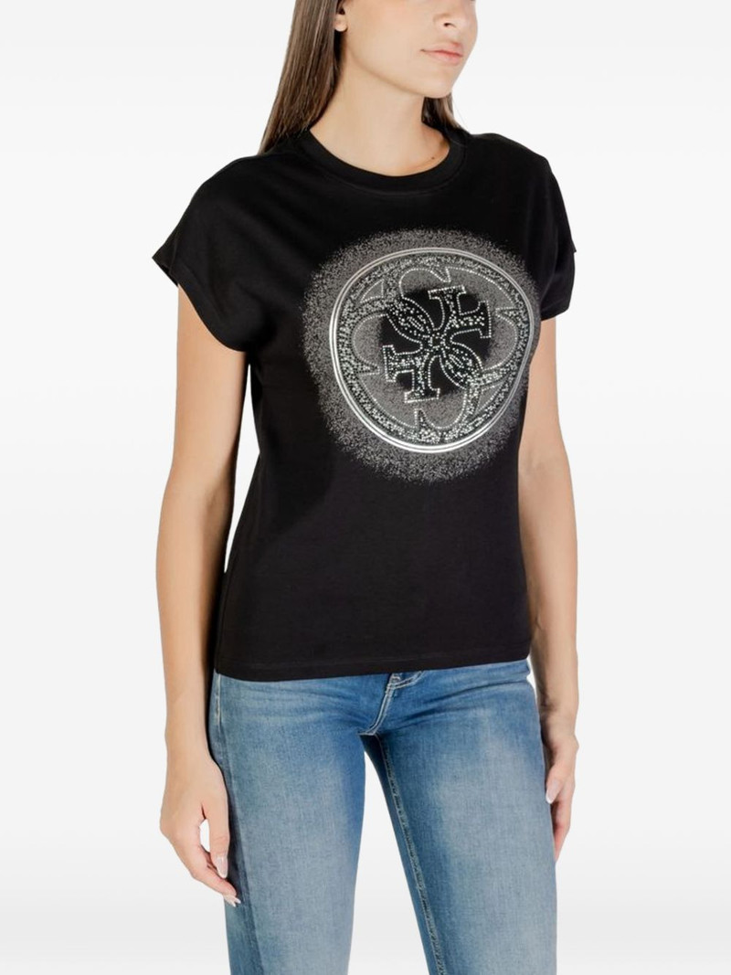 rhinestone-embellished logo T-shirt 3
