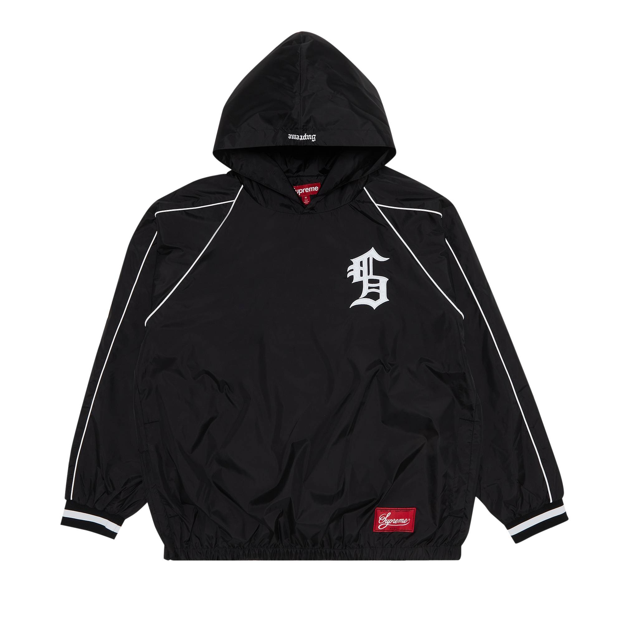 Supreme Hooded Warm Up Pullover 'Black' - 1