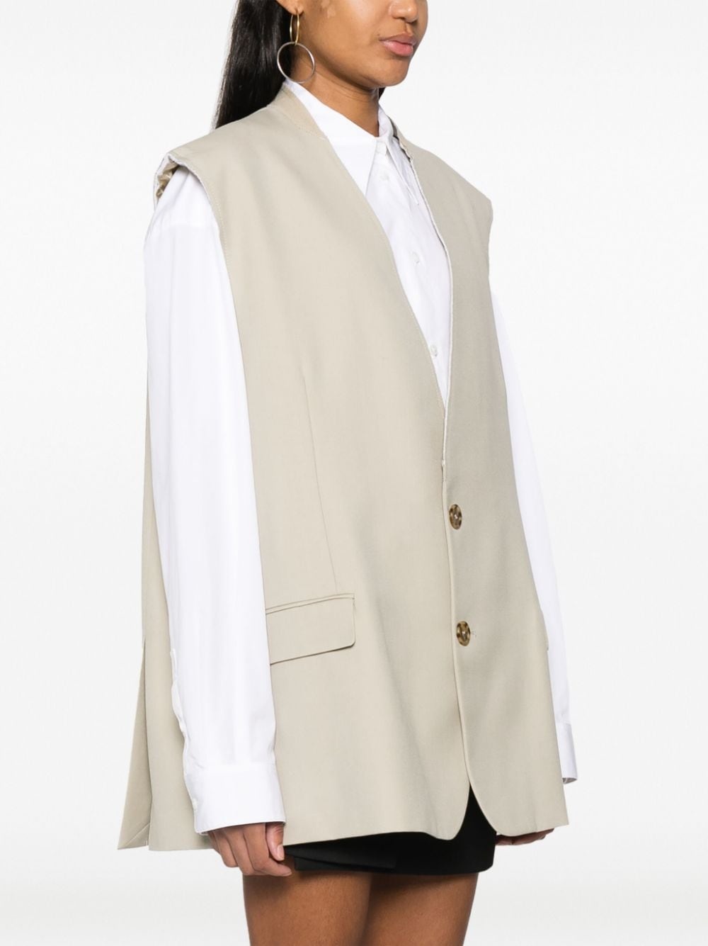MM6 Maison Margiela single-breasted tailored vest | REVERSIBLE