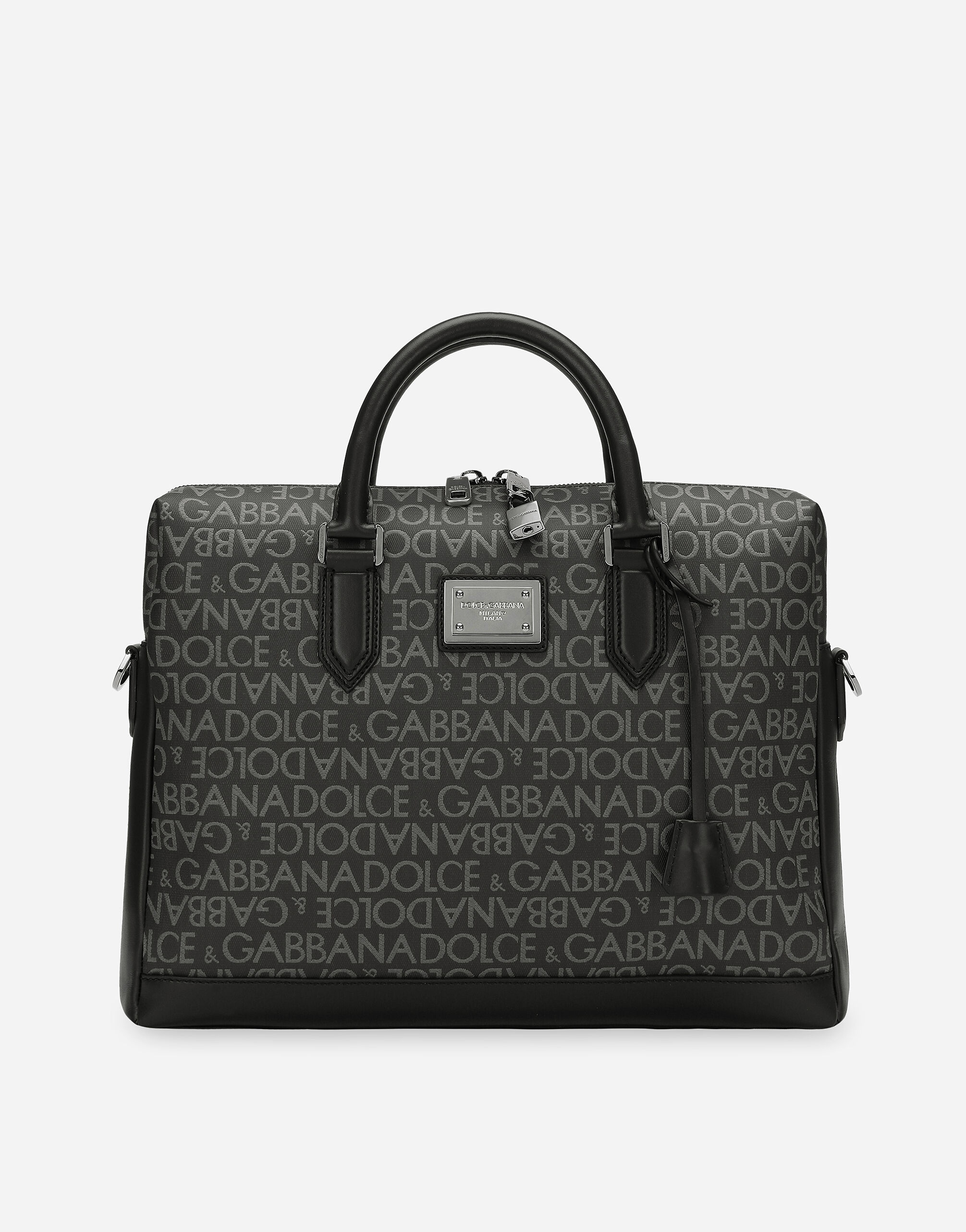 Coated jacquard briefcase - 1