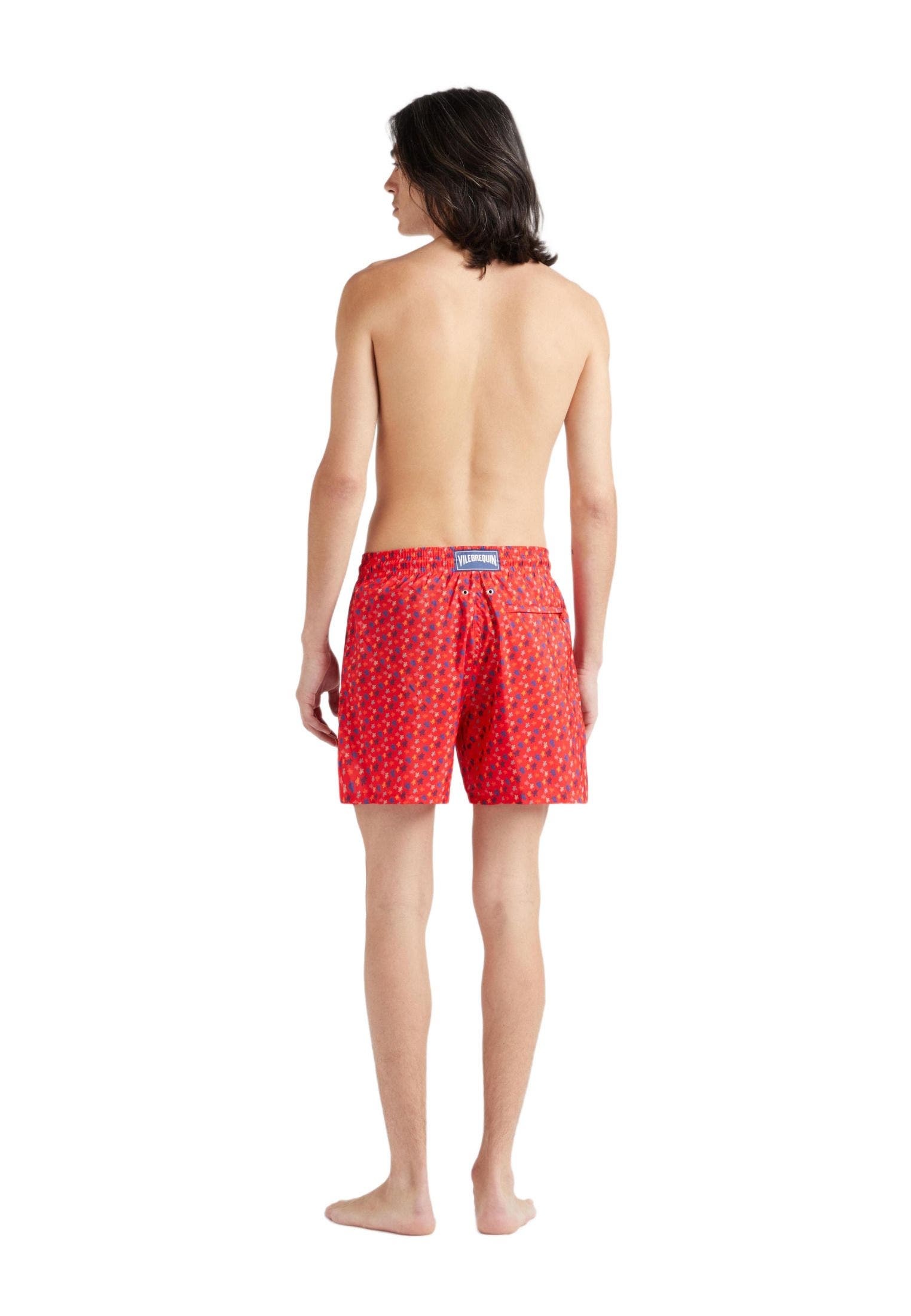 Vilebrequin Men's Micro Ronde Des Tortues Rainbow Light Fabric Swim Shorts in Coquelicot at Nordstro - 2