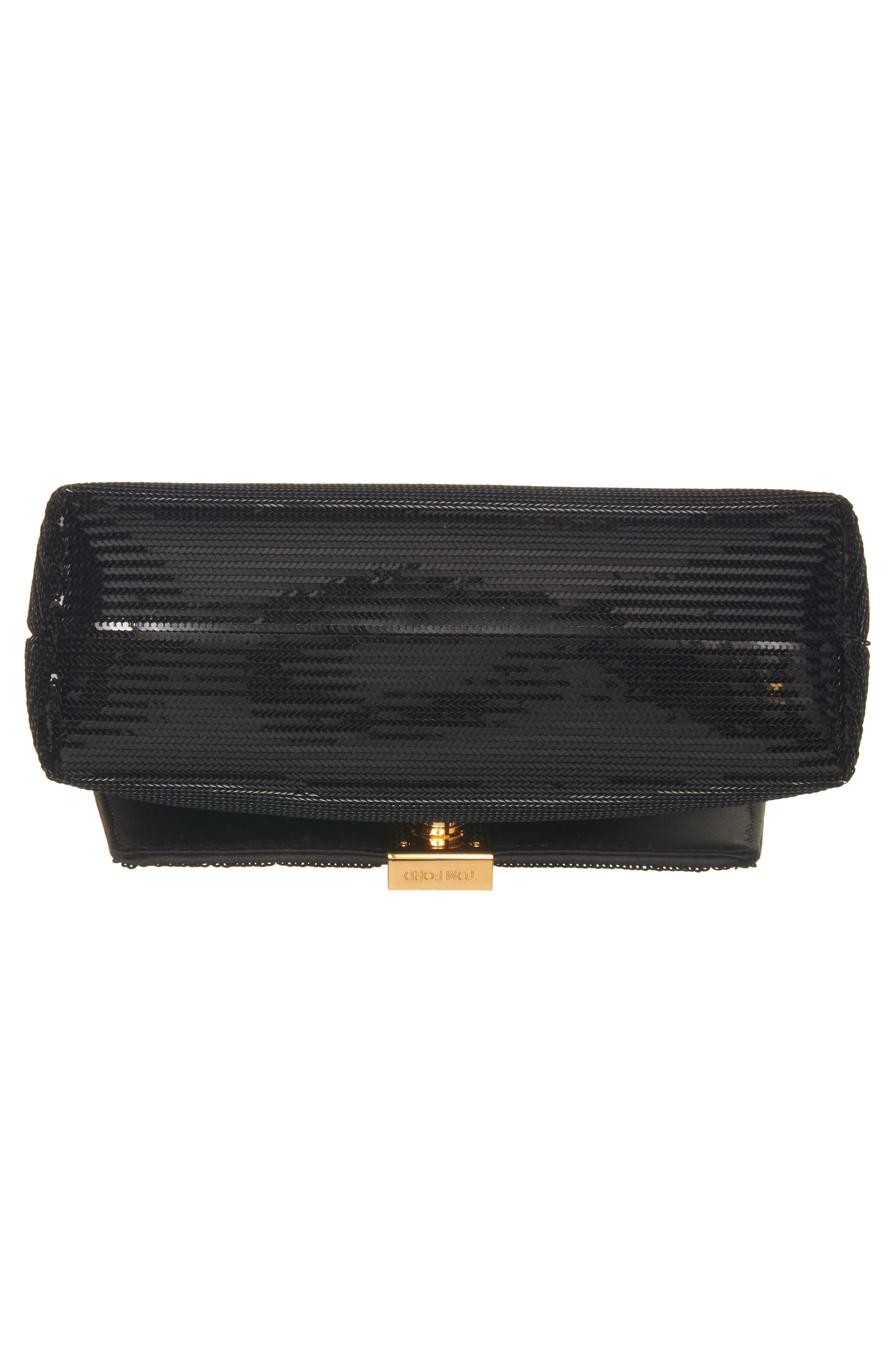 TOM FORD Mini Nobile Sequin Clutch in 1N001 Black at Nordstrom - 6