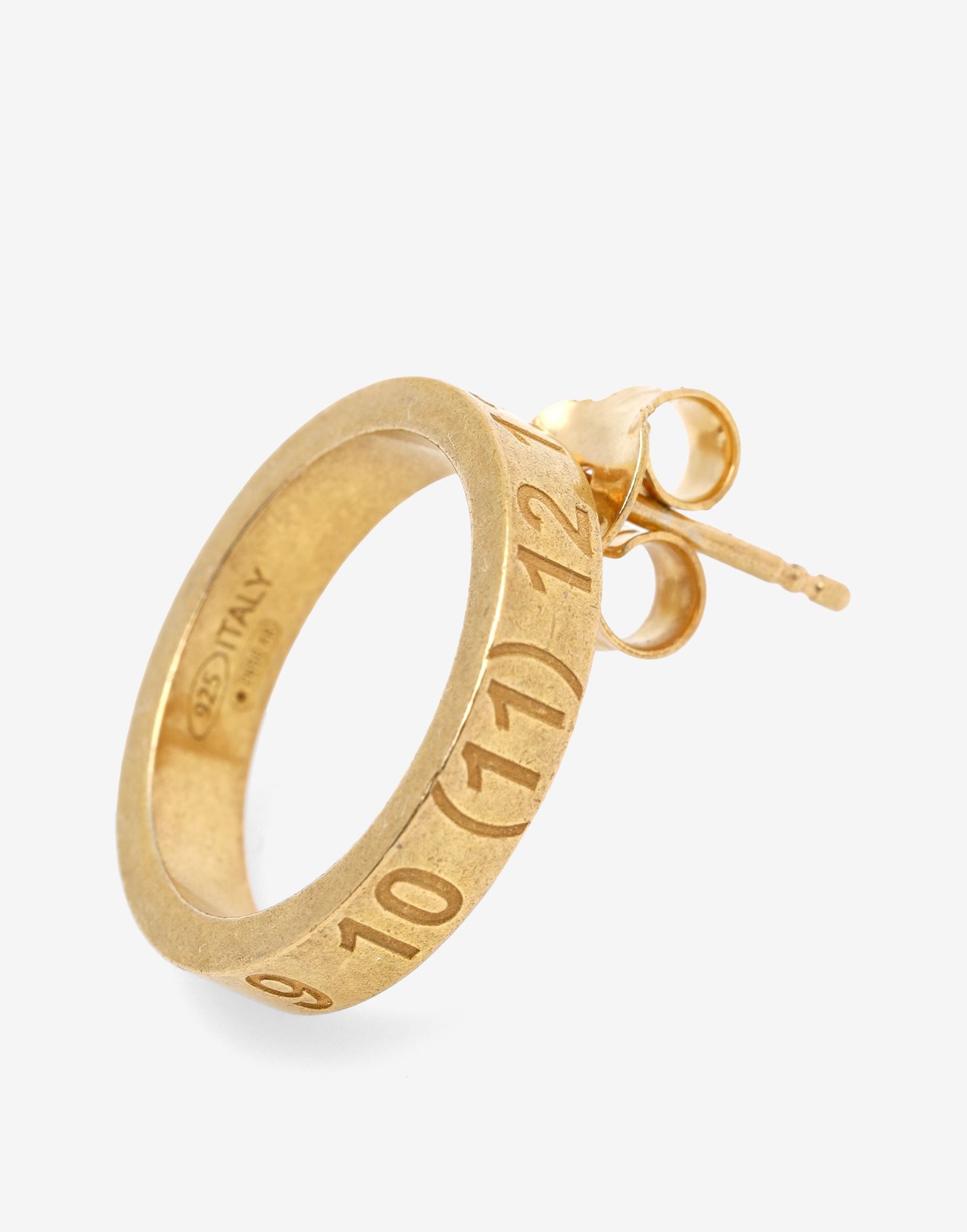 Number logo circle earring - 3