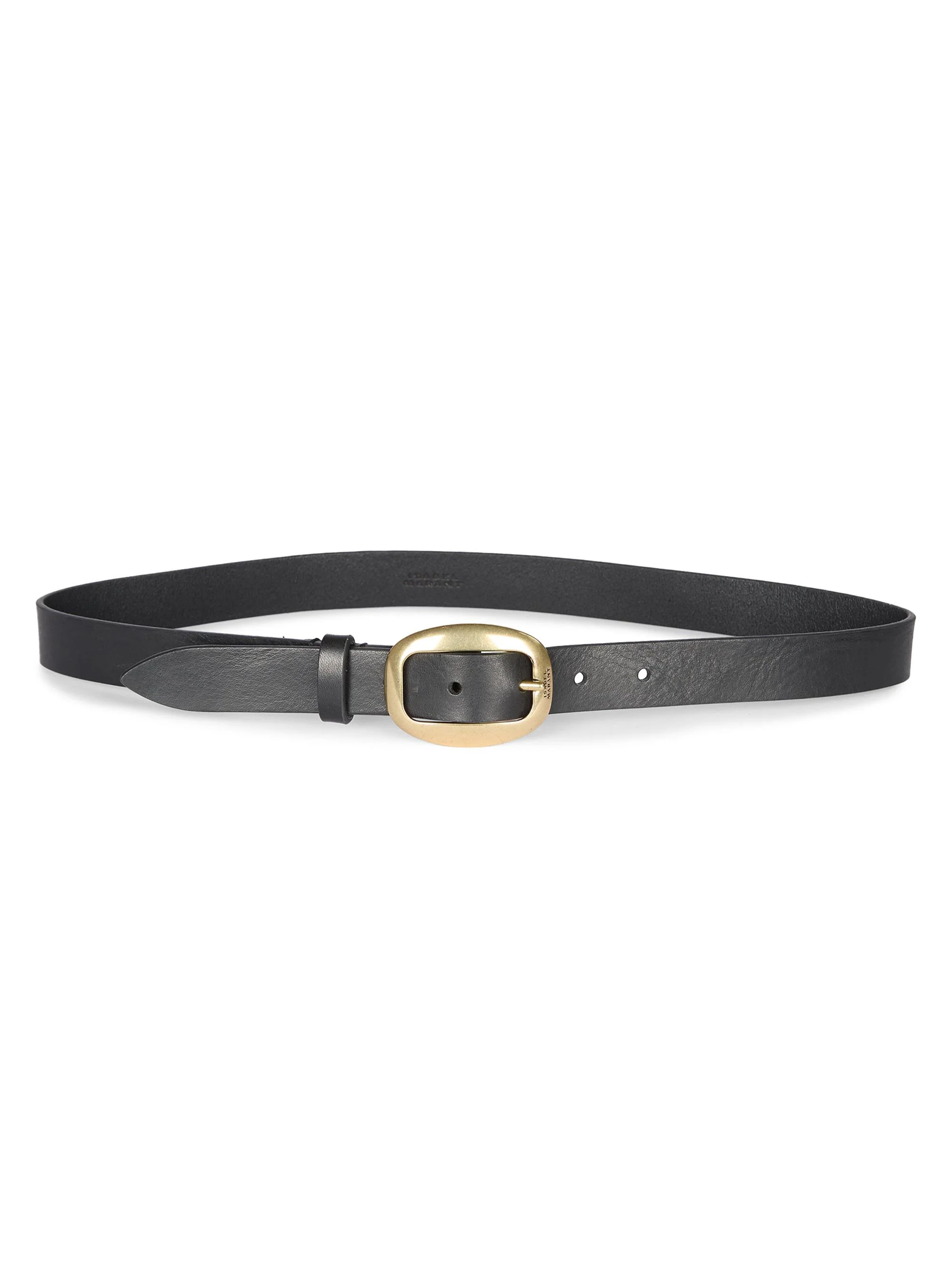 Women's Dara Small Leather Belt - Black - 1