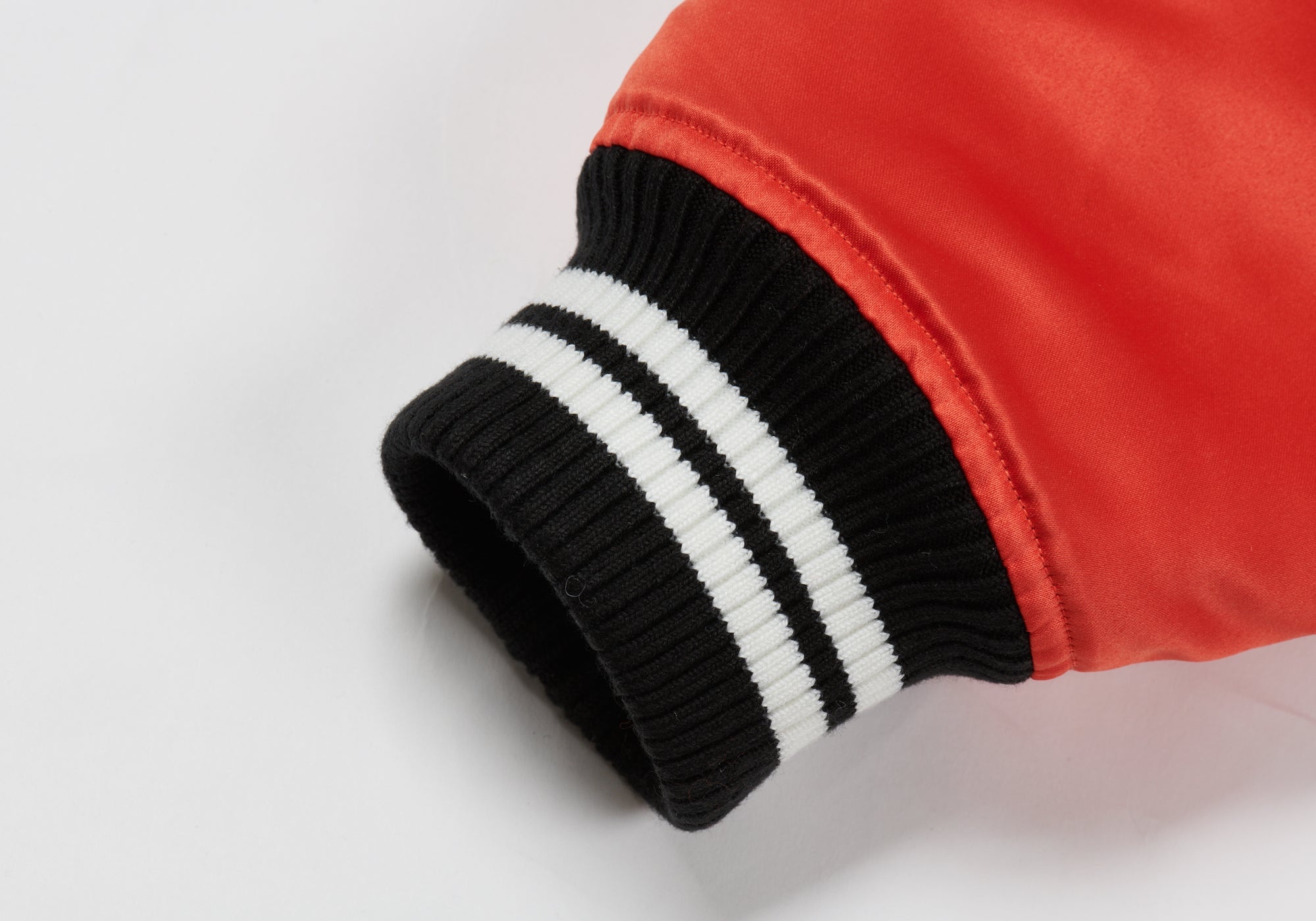 SATIN VARSITY JACKET ORANGE - 11