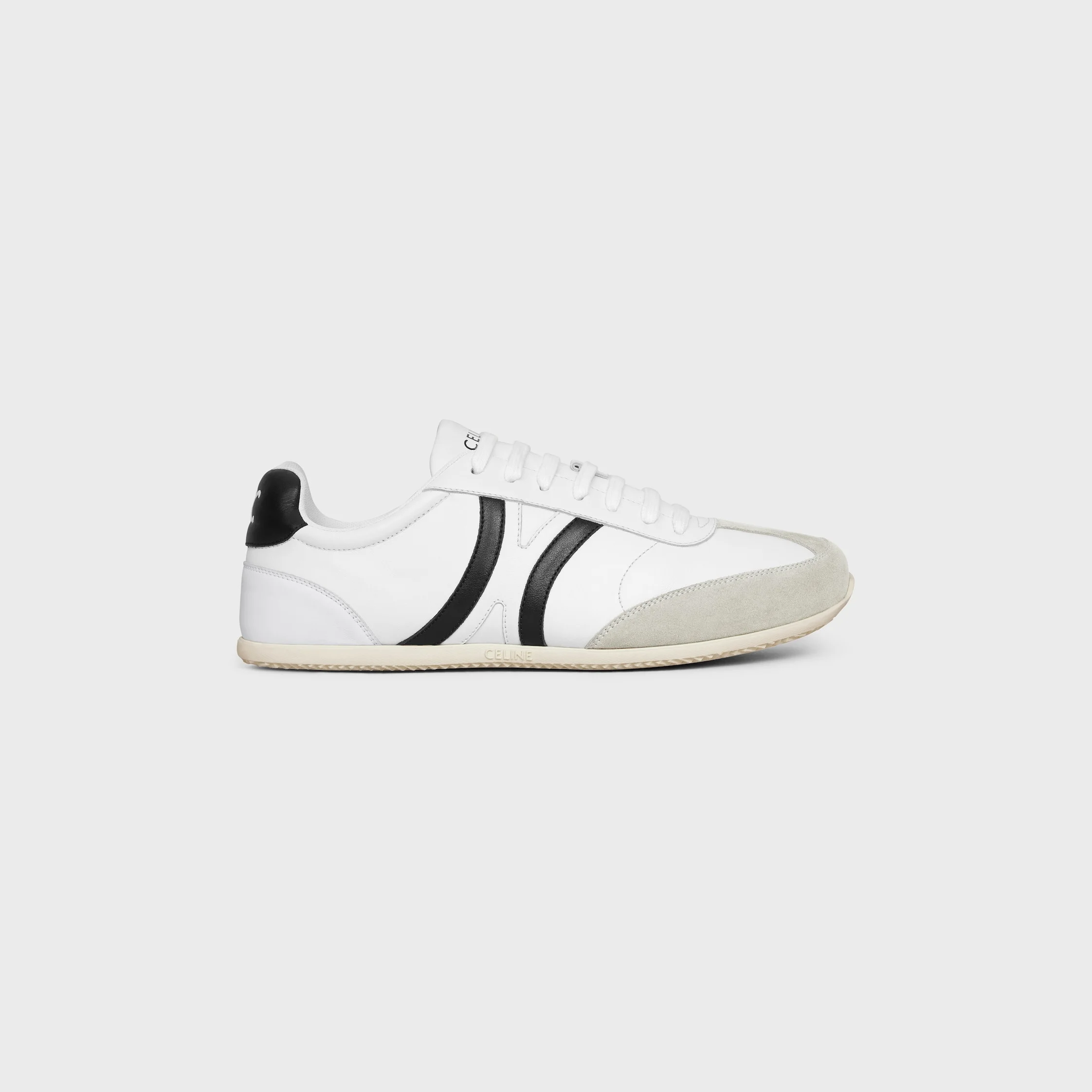 CELINE JOGGER LOW LACE-UP SNEAKER WITH TRIOMPHE SIGNATURE in CALFSKIN AND SUEDE CALFSKIN - 1