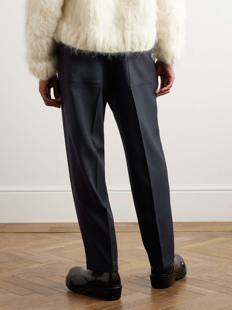 Straight-Leg Pleated Gabardine Trousers 4