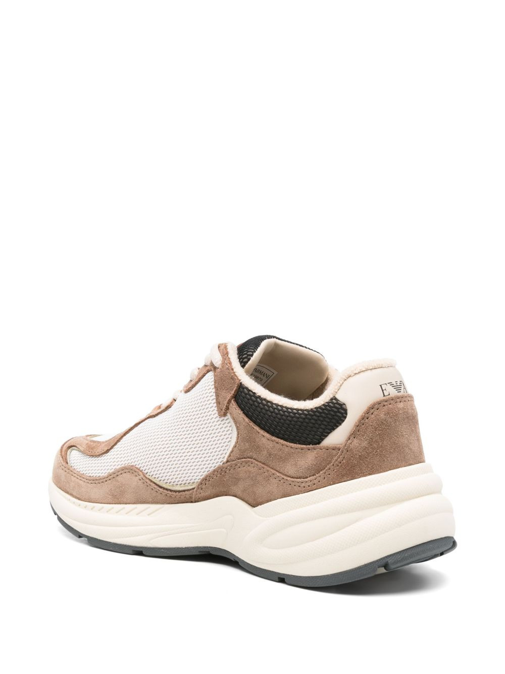 logo-plaque suede sneakers - 3
