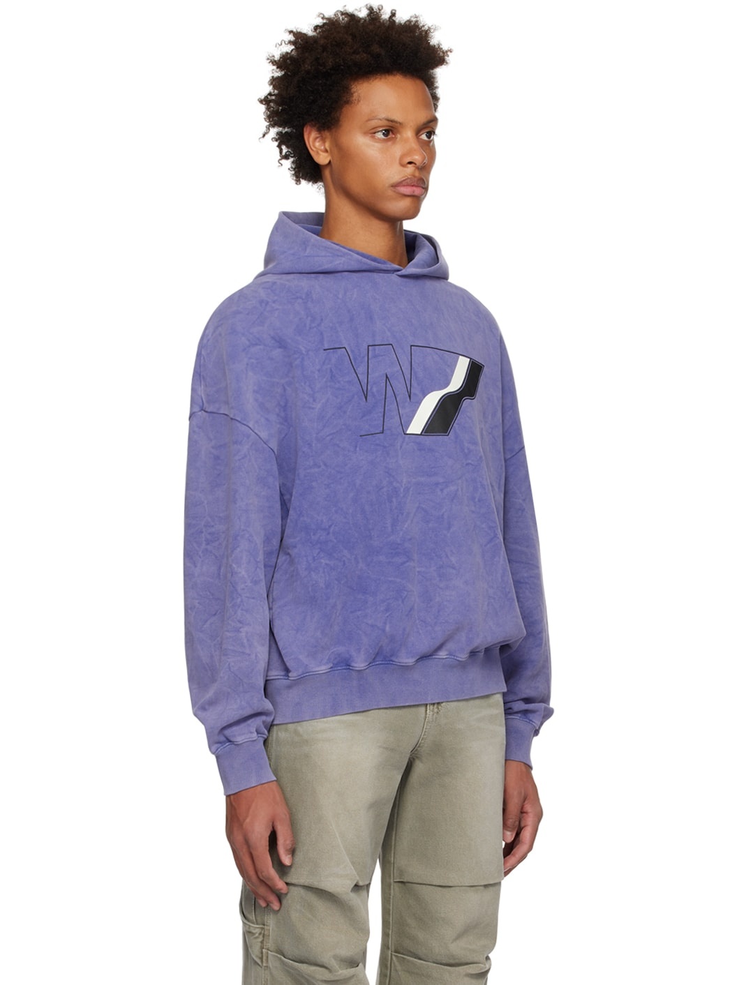 Purple Wave Line Hoodie - 2