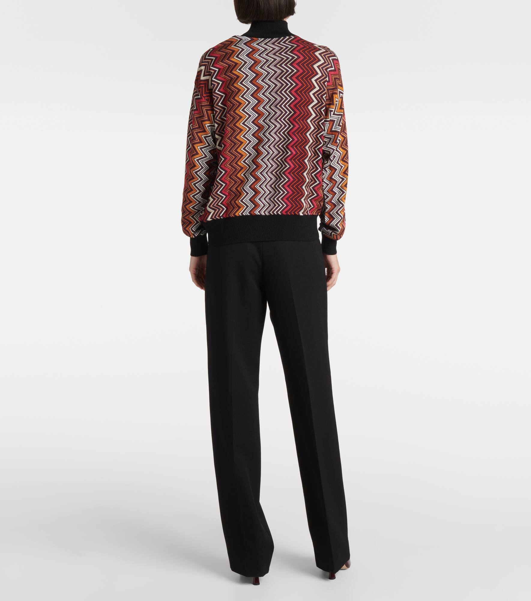 Zigzag turtleneck sweater - 3