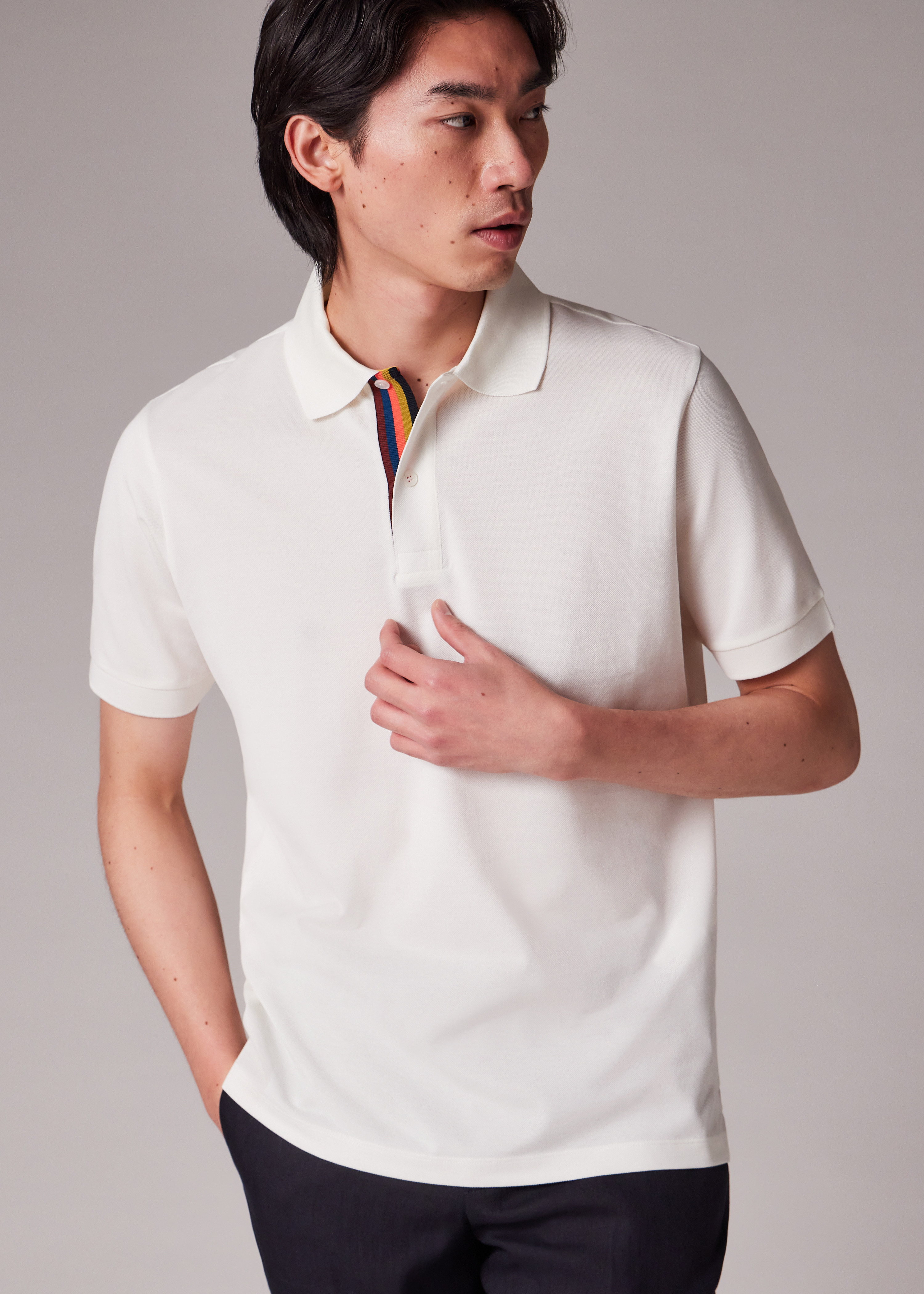 'Artist Stripe' Placket Polo Shirt - 5