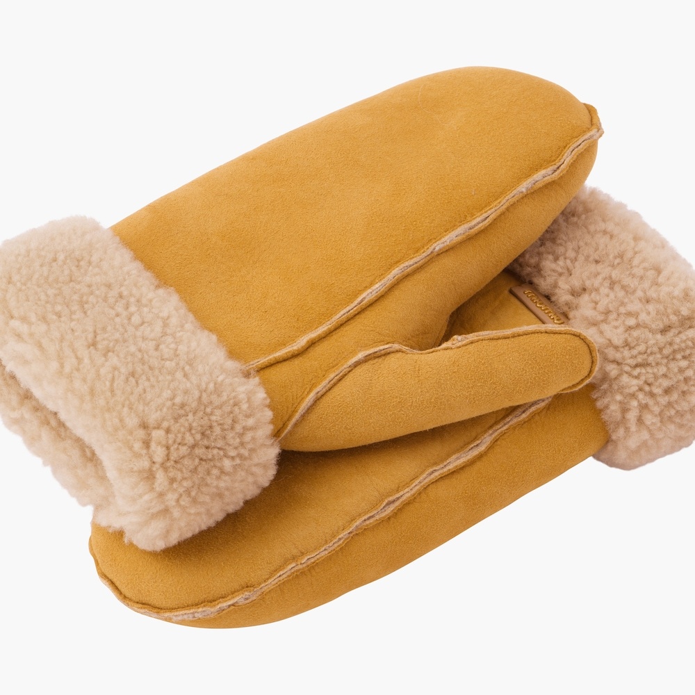 Suede sheepskin gloves - 4