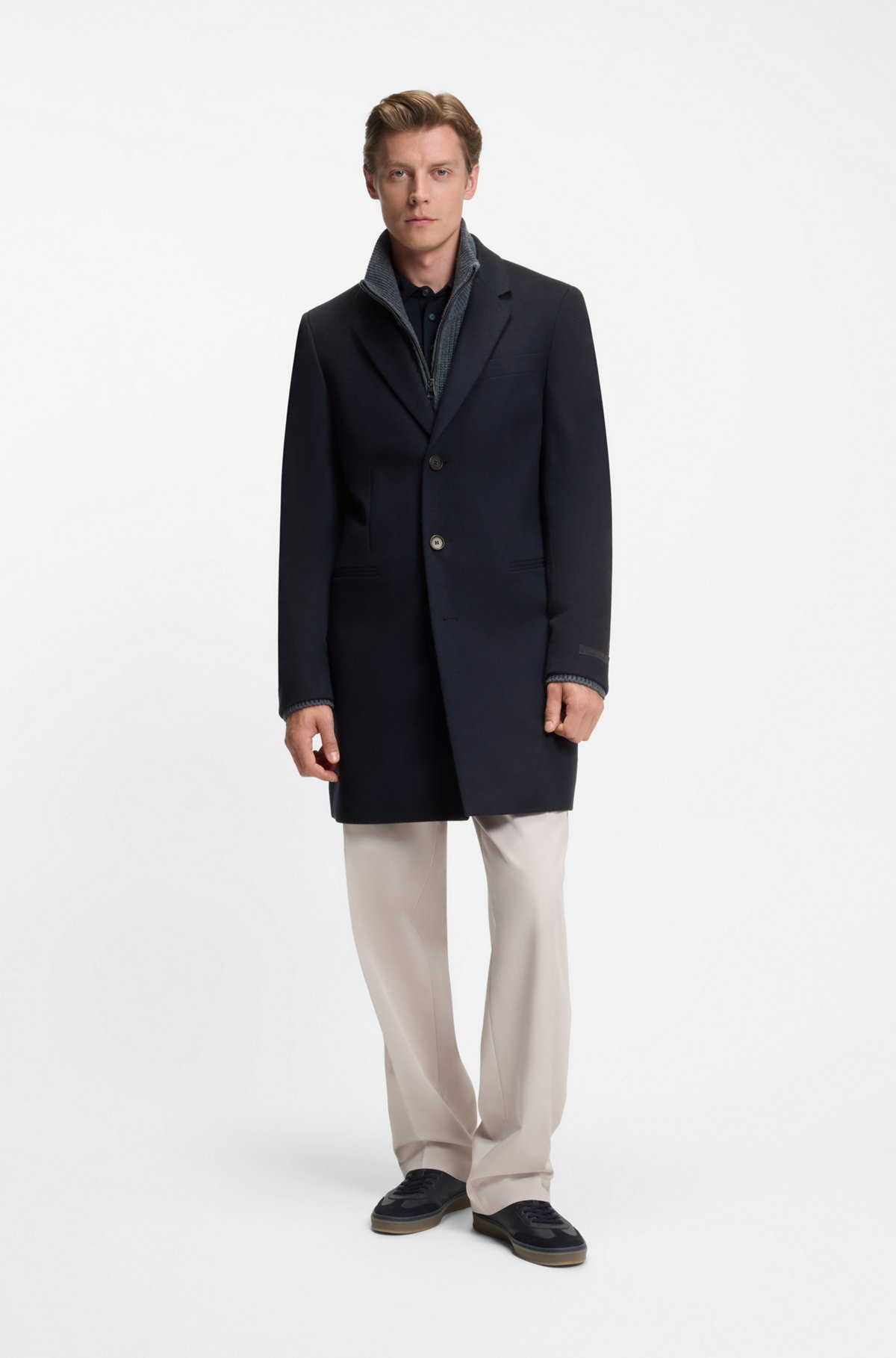 BECKHAM X BOSS SLIM-FIT COAT IN WOOL AND CASHMERE - 2
