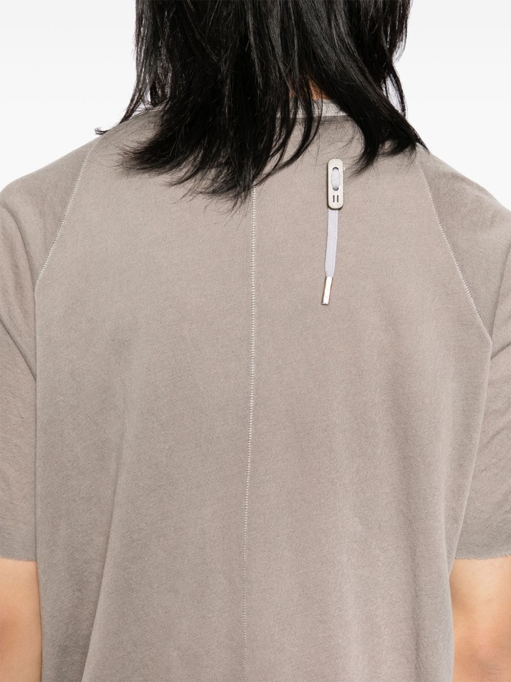 round neck longline T-shirt - 4