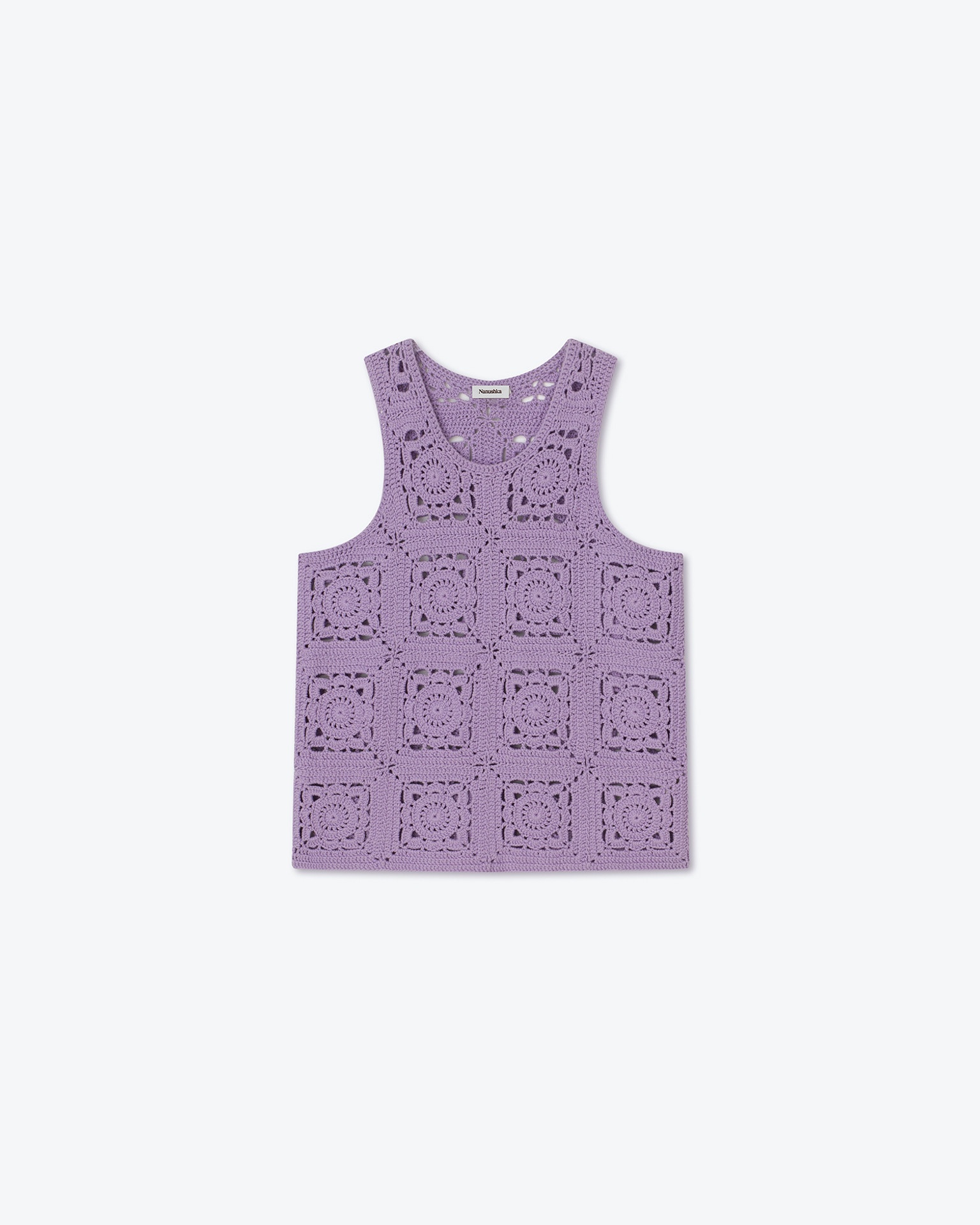 LACO - Crochet-knit cotton vest - Lilac - 1
