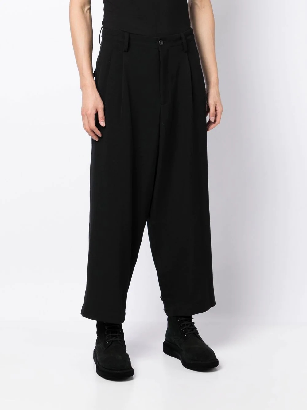 box-pleat tapered trousers - 3