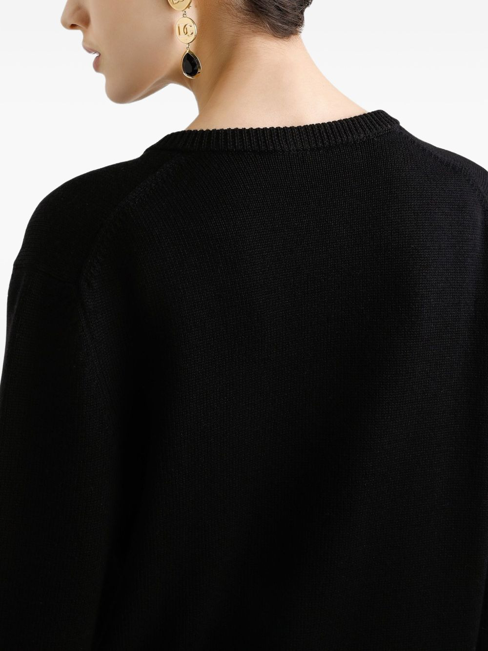 V-neck embroidered sweater - 5