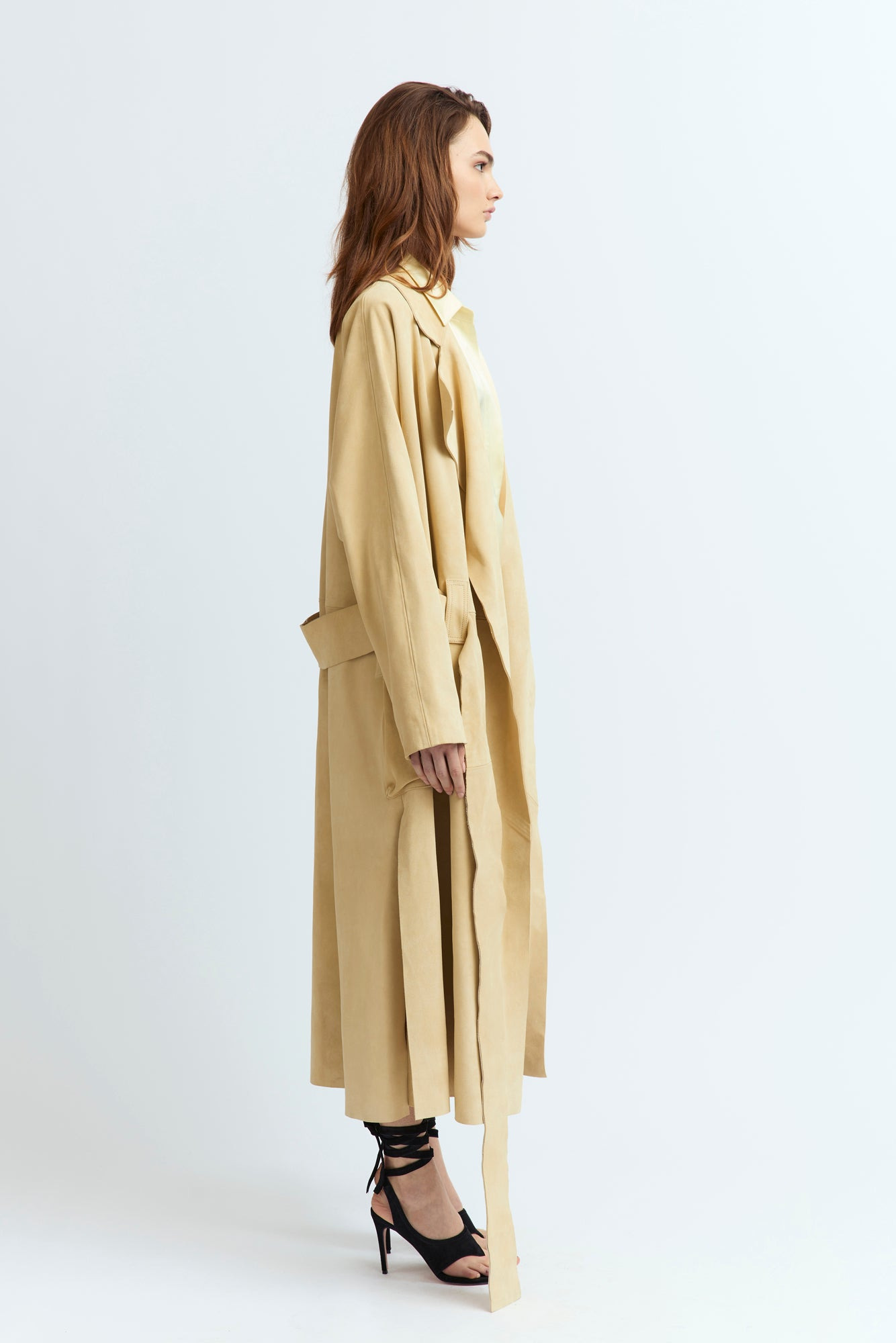 CINZIA COAT IN SUEDE - 4