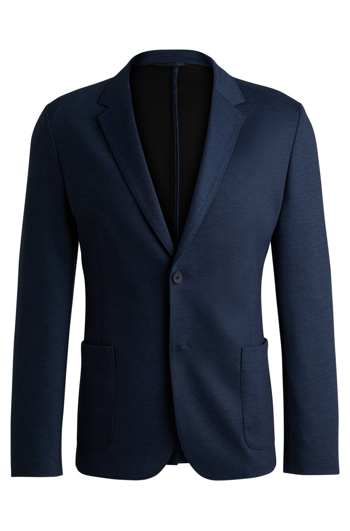 SLIM-FIT JACKET IN MELANGE PERFORMANCE-STRETCH TWILL - 1