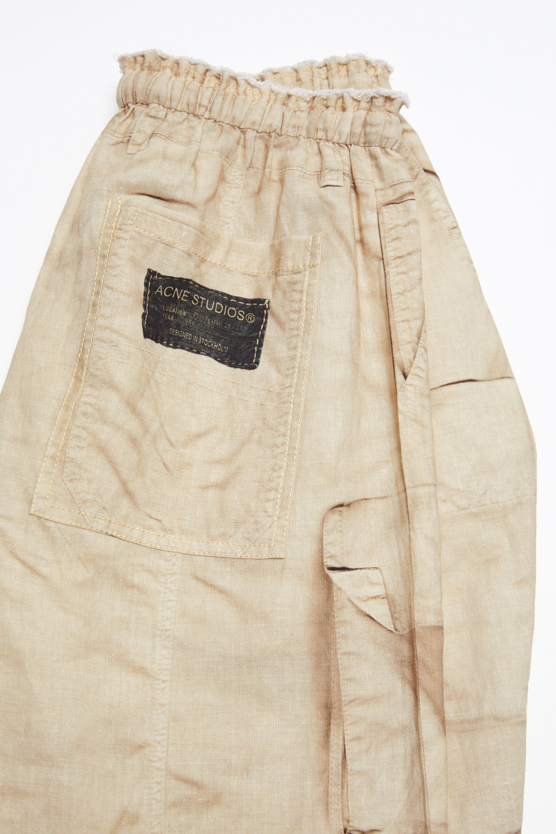 Relaxed fit printed trousers - Oat beige 5