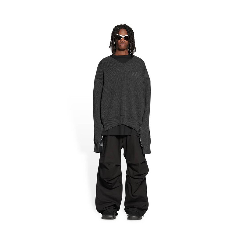 BALENCIAGA hybrid v-neck shirt outlook