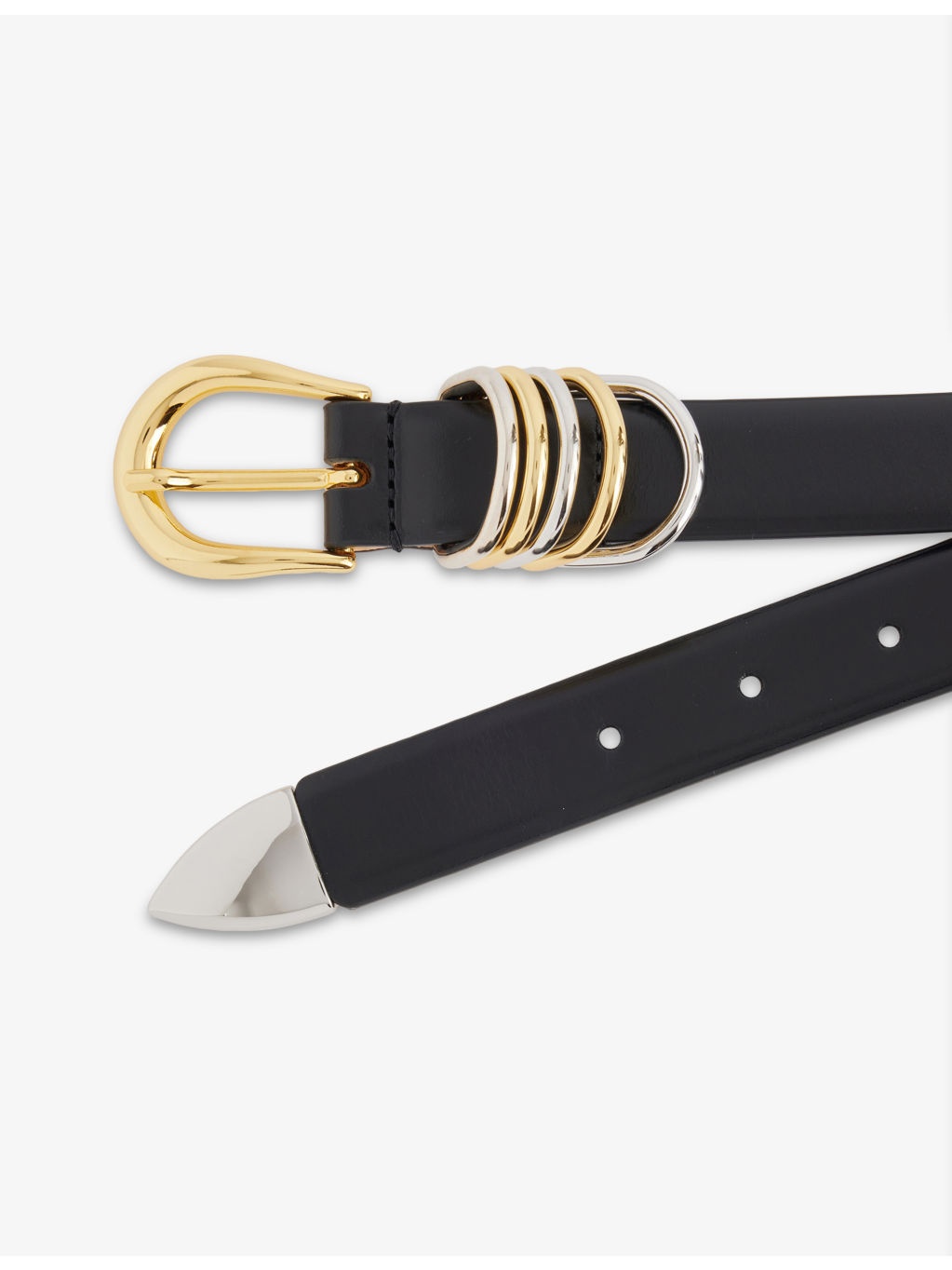 Hollyhock Mixed Metal Leather Belt - 3