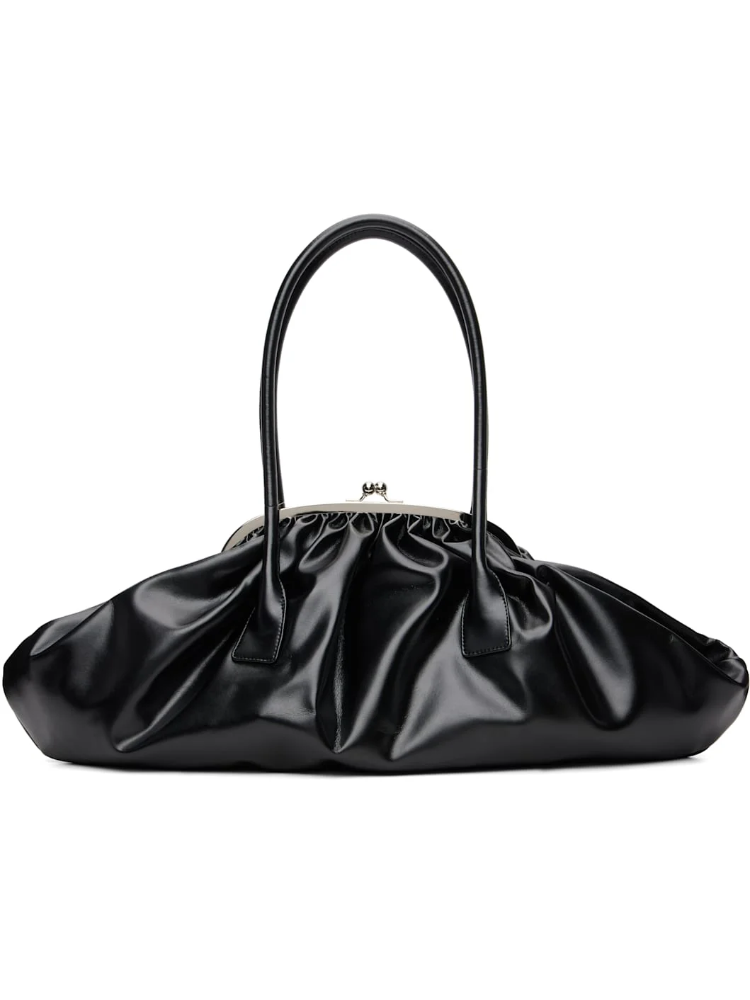 Black Medium Top Handle Bag - 1