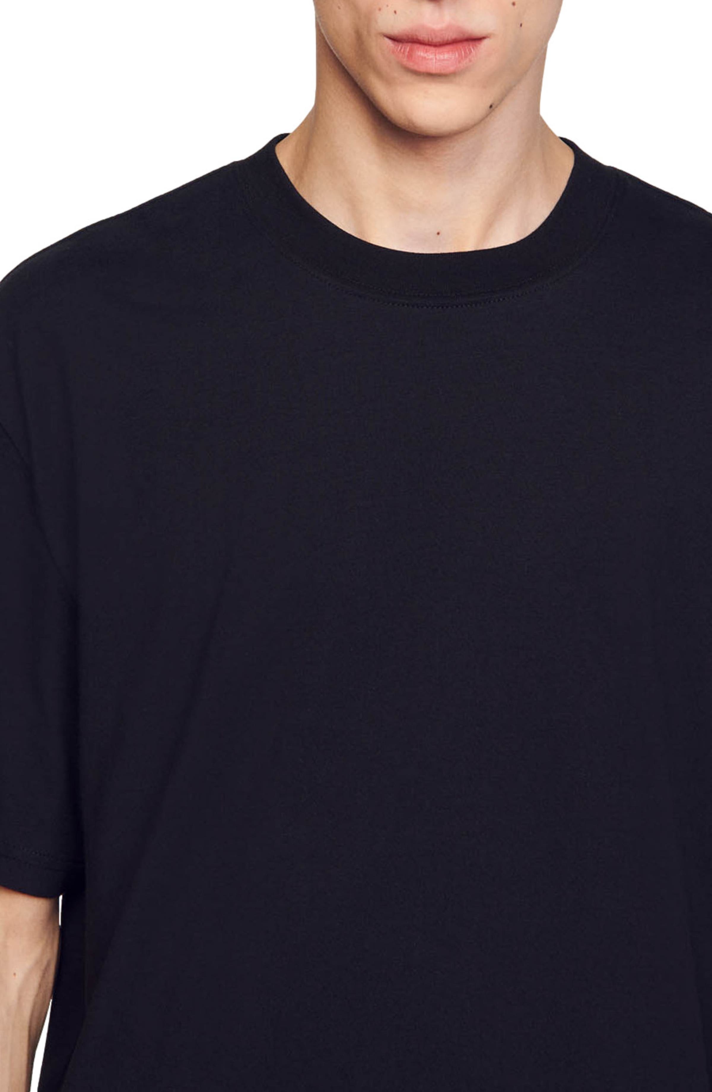 SANDRO Oversized T-shirt in Black at Nordstrom - 3
