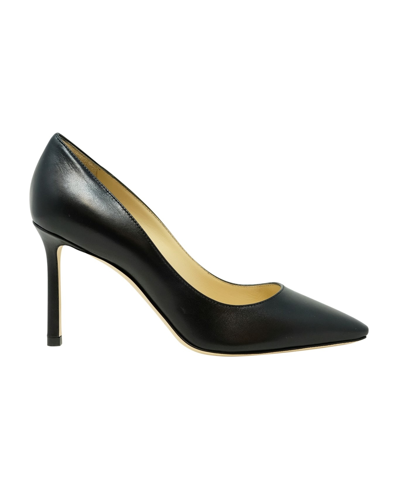 Jimmy Choo Black Romy Leather Pumps - 1