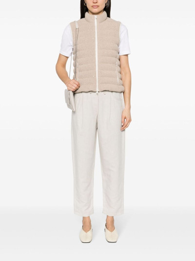 Brunello Cucinelli pleat-detail tapered trousers outlook